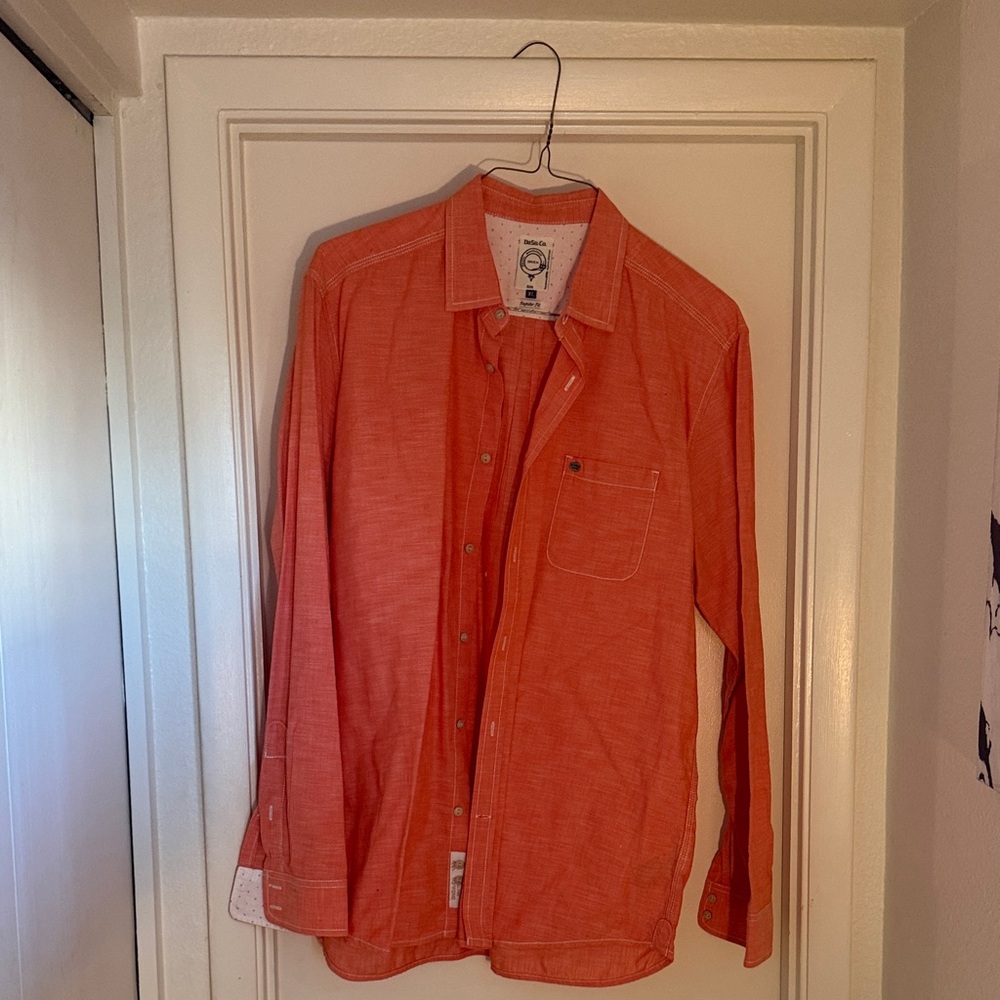 Diesel Men's Vibrant Orange Shirt Jacket
